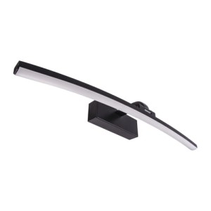Kinkiet łazienkowy nad lustro czarny 50cm 12W LED 4000K 1240lm IP44 MAMBA Ideus 03884