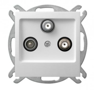 Impresja biały p/t gniazdo RTV-SAT-SAT końcowe bez ramki