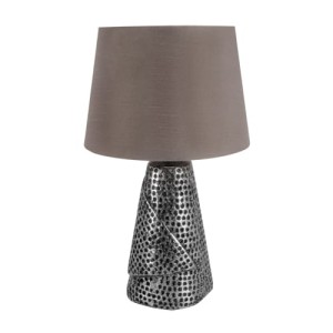 Lampka stołowa srebrna szara 40W MAGDA E27 Ideus 03962