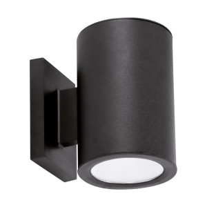 Lampa solarna czarna ścienna LED zimna biała IP44 BASTION Ideus 04373
