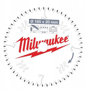 MILWAUKEE PIŁA TARCZOWA 165x20x2,2x52z ALUMINIUM 4932471296
