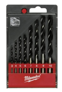 MILWAUKEE WIERTŁA DO DREWNA KOMPLET 8szt. 3-4-5-6-7-8-9-10mm 4932352466
