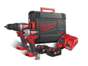 MILWAUKEE POWERPACK 18V M18BLDD2 + M18BLID2 2x5,0Ah M18BLPP2B2-502X 4933464594