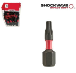 MILWAUKEE KOŃCÓWKA T15 x 25mm/25szt. SHOCKWAVE 4932430873