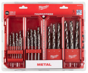 MILWAUKEE WIERTŁA DO METALU HSS-G THUNDERWEB KOMPLET 25 sztuk 1-13mm 4932493870