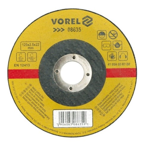 VOREL TARCZA DO CIĘCIA METALU 125 x 1,0 x 22,2mm  08631