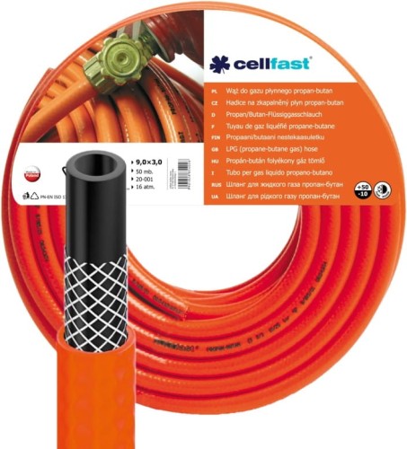 CELLFAST WĄŻ DO PROPAN-BUTAN 9x2,5x50m