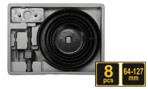 VOREL OTWORNICE DO DREWNA KOMPLET 8 elem. 64-127mm  22571