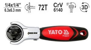 YATO GRZECHOTKA OBR.GŁOW. 1/4" 2W1  03311
