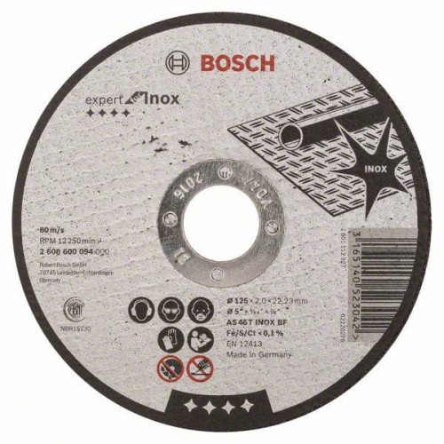 BOSCH TARCZA MET.125mm x 2,0mm x 22mm EXPERT FOR INOX