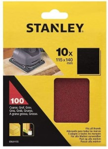 STANLEY PAPIER ŚCIERNY 115x140mm P100 /10szt %%%