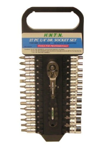 HONITON ZESTAW KLUCZY  27 ELEMENTÓW 1/4"      1127