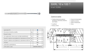 FISCHER KOŁEK ROZP.SXRL 10x100 T/50szt. T40.