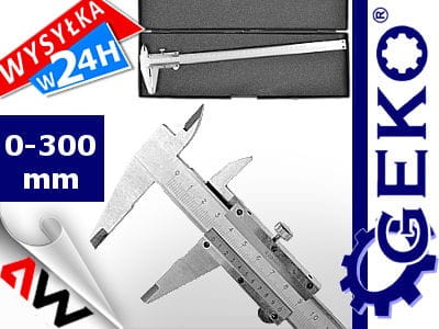 SUWMIARKA 300mm 0.02mm W PLASTIKOWYM PUDEŁKU /GEKO