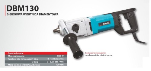 MAKITA WIERTNICA 1700W 2-BIEGI M18 DBM130