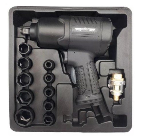 ADLER KLUCZ UDAROWY PNEUMATYCZNY 1/2" 1590Nm + NASADKI