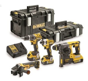 DEWALT ZESTAW COMBO 18V DCK422P3 (DCG405, DCH273, DCD796, DCF887) 3x5,0Ah 2xTSTAK
