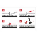 AWTOOLS SYSTEM POZIOMOWANIA PŁYTEK STANDARD 1,5mm - 7-15mm - KLIPS 50szt. + KLIN 50szt.