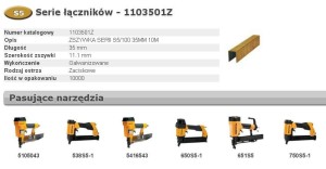 BOSTITCH ZSZYWKI S5 35mm  10M szer. 11,1mm ...