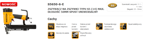BOSTITCH ZSZYWACZ PNEUMATYCZNY 25-50mm S5