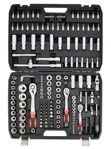 AWTOOLS ZESTAW KLUCZY  173el  1/2"/3/8"/1/4" BLACK LINE