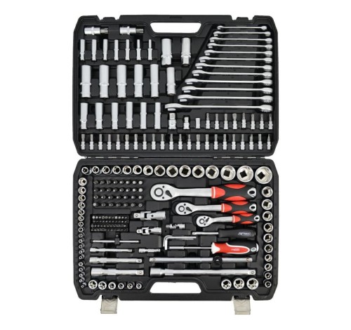 AWTOOLS ZESTAW KLUCZY  216el  1/2"/3/8"/1/4" BLACK LINE