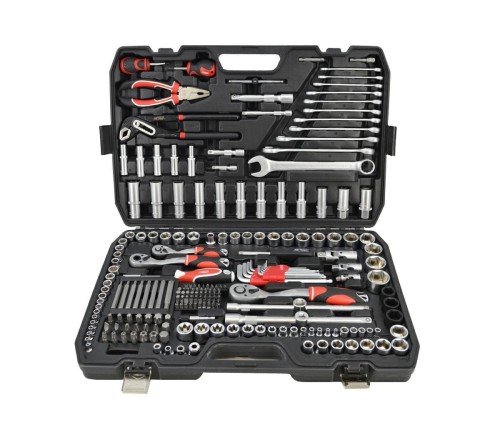 AWTOOLS ZESTAW KLUCZY  225el  1/2"/3/8"/1/4" BLACK LINE