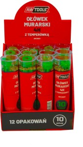AWTOOLS OŁÓWEK MURARSKI 4H ZIELONY 10szt.