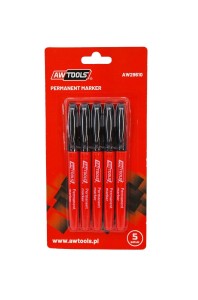 AWTOOLS MARKERY CIENKIE CZARNE  5szt.