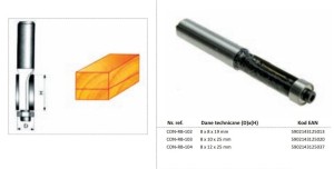 CONDOR FREZ DO DREWNA 8x10x25mm    103 PROSTY, Z ŁOŻYSKIEM.