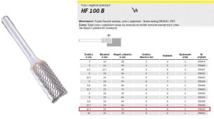 K.FREZ Z WĘG.SPIEKA.HF 100 B/12,7mm/610 WALEC FI=12,7x25mm, trzpień 6mm,TYP ZYAS