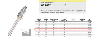 K.FREZ Z WĘG.SPIEKA.HF 100 F /6mm/971 HIPERBOLA FI=6,0x18mm,TRZ.6mm,TYP RBF