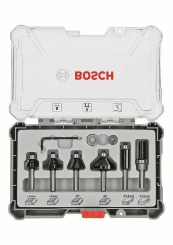 BOSCH ZESTAW FREZÓW 6szt. UCHWYT 8mm TRIM & EDGING