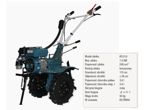 KÖNNER & SÖHNEN GLEBOGRYZARKA SPALINOWA 7KM 103/35cm  7HP-1050G