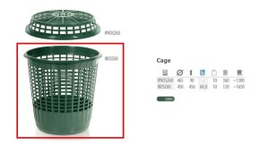 PROSPERPLAST KOSZ ZIELONY CAGE 60L
