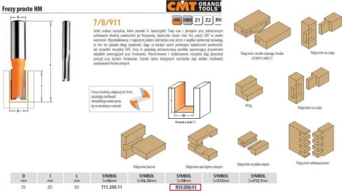 CMT FREZ PROSTY KRÓTKI HM D=50 I=20 L=50 S=8