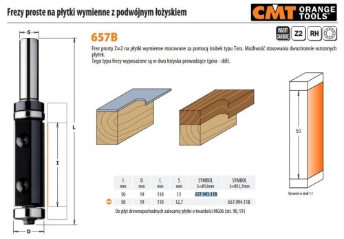 CMT FREZ HM D19 I=50 L=110 S=12 Z=2