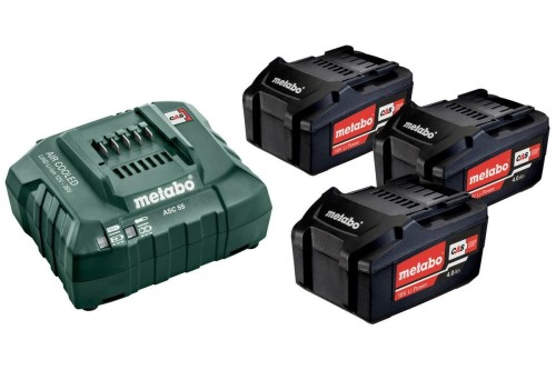 METABO.ZESTAW AKUMULATORÓW 3x4.0Ah +ŁADOWARKA ASC 55
