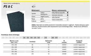 KLINGSPOR PAPIER ŚCIERNY WODNY  P 100 PS8C/50szt .