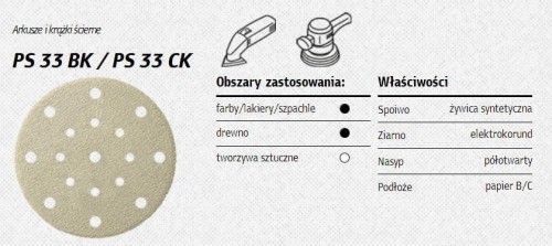 KLINGSPOR KRĄŻEK ŚCIERNY SAMOPRZYCZEPNY 150mm  PS33BK gr.150 GLS51 /100szt.