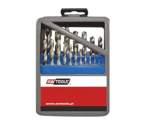 AWTOOLS WIERTŁA DO METALU HSS-G KOMPLET 19elem. /1,0 - 10,0mm/
