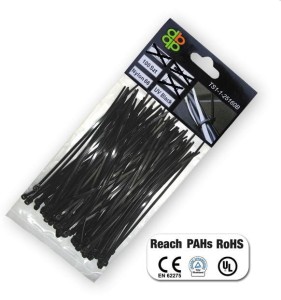 BRADAS OPASKA PLASTIK CZARNA  7,6x450/100szt