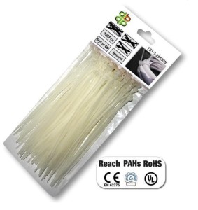 BRADAS OPASKA PLASTIK BIAŁA  4,8x300/100szt