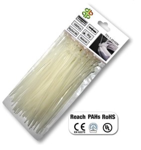 BRADAS OPASKA PLASTIK BIAŁA  3,6x200/100szt