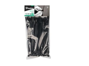 BRADAS OPASKA PLASTIK CZARNA  3,6x370/100szt