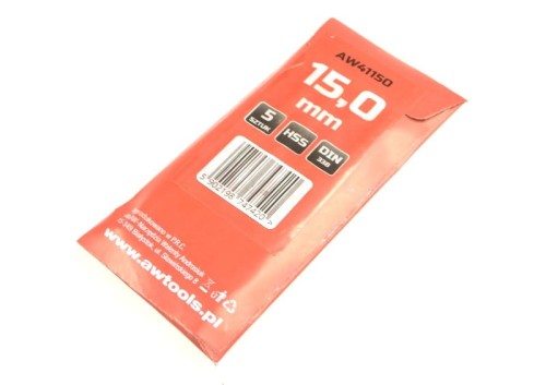 AWTOOLS WIERTŁO METAL BIAŁE PODTACZANE 15,0mm/5szt.