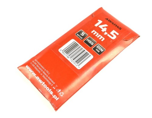AWTOOLS WIERTŁO METAL BIAŁE PODTACZANE 14,5mm/5szt.