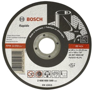 BOSCH TARCZA DO METALU 125mm x 1,0mm x 22mm  RAPIDO EXPERT FOR INOX