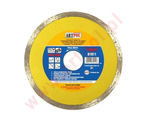 TARCZA DIAMENTOWA 115 x 22,2mm PEŁNA /AR