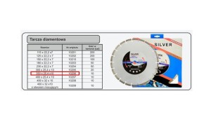 SILVER TARCZA DIAMENTOWA  350*25,4 SEGMENTOWA DO BETONU.